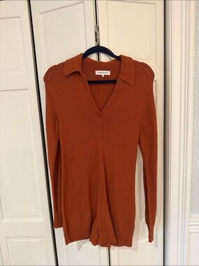 WeWoreWhat Button-Front Sweater Romper